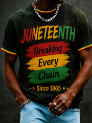 Men's Juneteenth Breaking Every Chain Since 1865 Print Tee