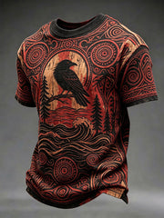 Men's Indigenous Art Print Casual T-shirt