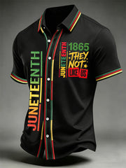 Men's Juneteenth They Not Like Us Since 1865 Print Casual Shirt