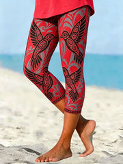 Women's Native Hummingbird Art Leggings