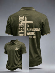 Men's Fatherhood Is Kingdom Work Polo Shirt
