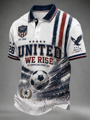 Men's Gift For Soccer Fans Print Casual Polo