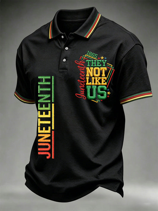 Men's Juneteenth They Not Like Us Since 1865 Print Casual Polo