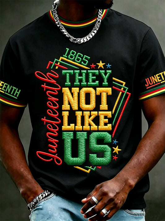 Men's Juneteenth They Not Like Us Since 1865 Print Casual Tee
