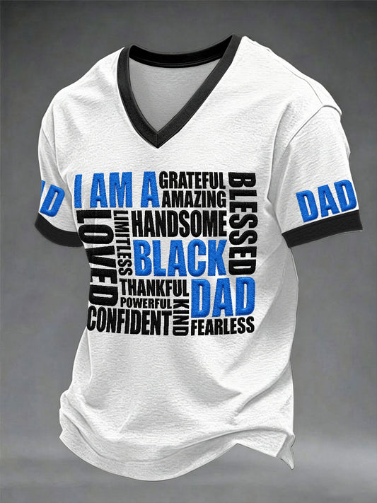 Men's “I Am A Black Dad” Father's Day Fun Casual T-shirt