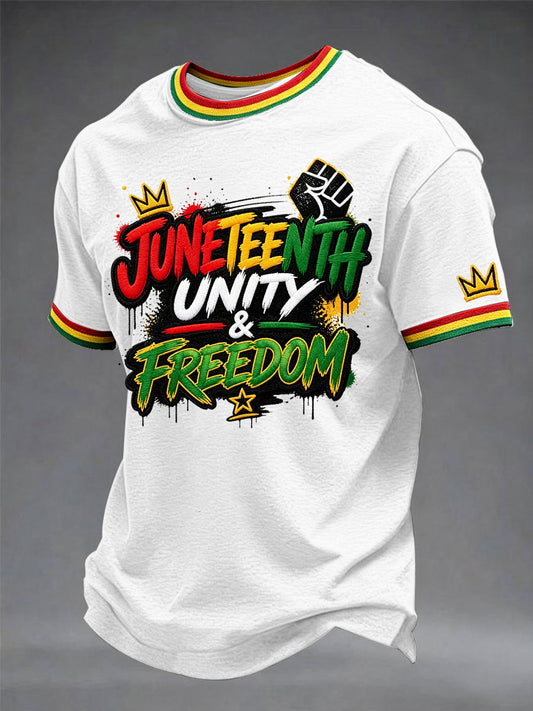 Men's Juneteenth Print Casual Tee