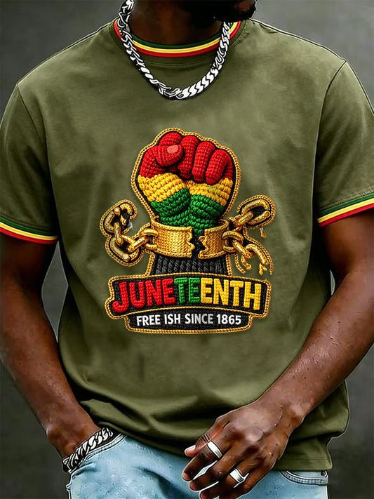 Men's Juneteenth Print Casual Tee