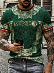 Men's Mexico Proud Art Printed T-shirt