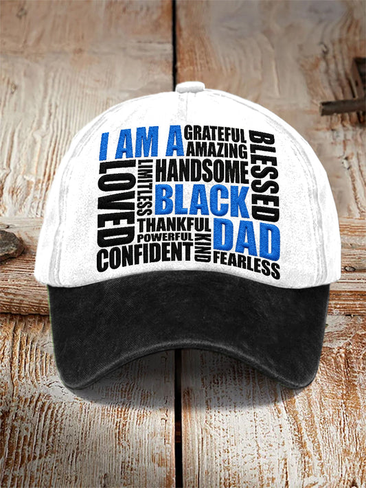 Men's “I Am A Black Dad” Father's Day Fun Casual Unisex Hat