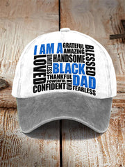 Men's “I Am A Black Dad” Father's Day Fun Casual Unisex Hat