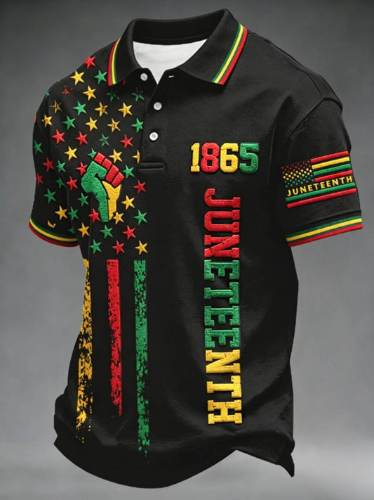 Men's Juneteenth 1865 polo shirt