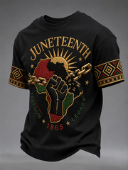 Men's Black Juneteenth short sleeves t-shirt