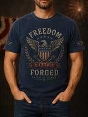 Men's Independence Day Veteran Print Casual Patriotic Tee