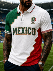 Men's Mexico Football Printed polo shirt