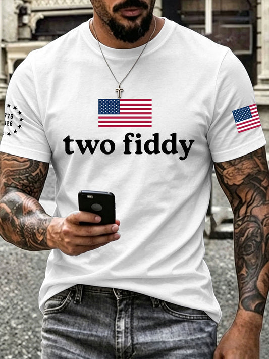 Men's Two Fiddy Print T-Shirt