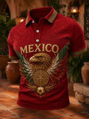Men's Mexico Print Casual Polo