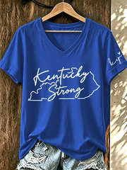 Women's Kentucky Strong Printed Iron On Short Sleeve T-Shirt