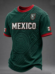 Men's Mexico Football Lover Art Short Sleeve T-shirt
