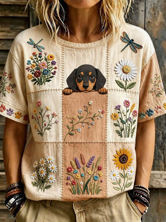 Women's Elegant Cotton-Linen Top