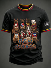 Men's Search & Rescue K9 Paw Patrol Dog Lover Print T-shirt