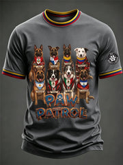 Men's Search & Rescue K9 Paw Patrol Dog Lover Print T-shirt