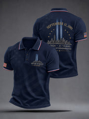 Men's 9/11 25th Anniversary We Will Never Forget Printed Shirt