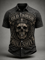 Men's Old Fuckers Club Printed Casual Shirt
