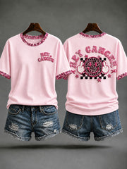 Women's“Fuck Cancer”Pink Ribbon Breast Cancer Awareness T-Shirt