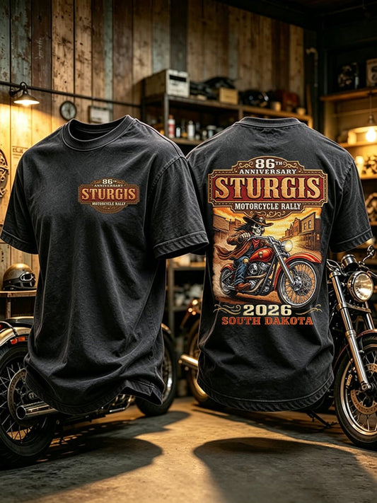 Men's Motorcycle Rally Printed T-shirt