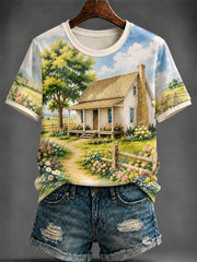 Women's Rural America Printed T-shirt