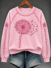 Women's Breast Cancer Print Sweatshirt