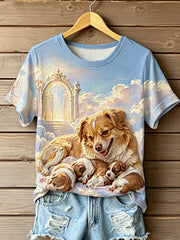 Women's STOP ANIMAL ABUSE Wangwang short-sleeved T-shirt
