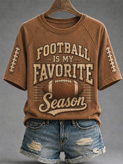 Women's Football Fans Gameday Print Casual Tee