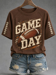 Women's Football Fans Gameday Print Casual Tee
