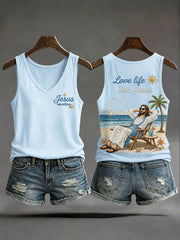 Women's "Love Life Like Jesus" Jesus Beach Vacation Vests
