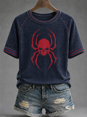 Women's Spider Print Casual Tee