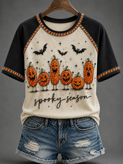 Women's Spooky Season Round Neck Short Sleeve T-shirt