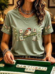 Women's Mahjong Casual T-Shirts
