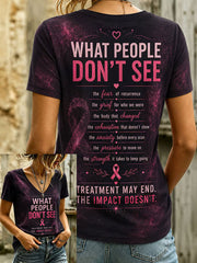 Women's Breast Cancer Awareness Graphic Casual T-Shirt