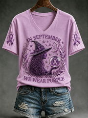 Women's In September We Wear Purple Short-sleeved T-shirt