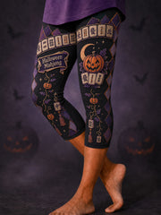 Women's Halloween Mahjong Print Leggings