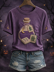 Women's Halloween Witch Poison Mahjong T-Shirts