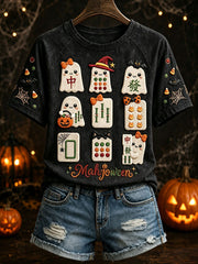 Women's Halloween Ghost Mahjong T-Shirts