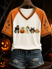 Women's Halloween Mahjong Fun Casual T-Shirt