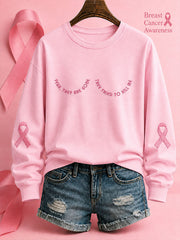 Women's "Yeah, They Are Gone, They Tried to Kill Me" Breast Cancer Awareness Casual Regular Sweatshirt