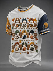 Men's Cute Football Ghost Short Sleeves T-shirt