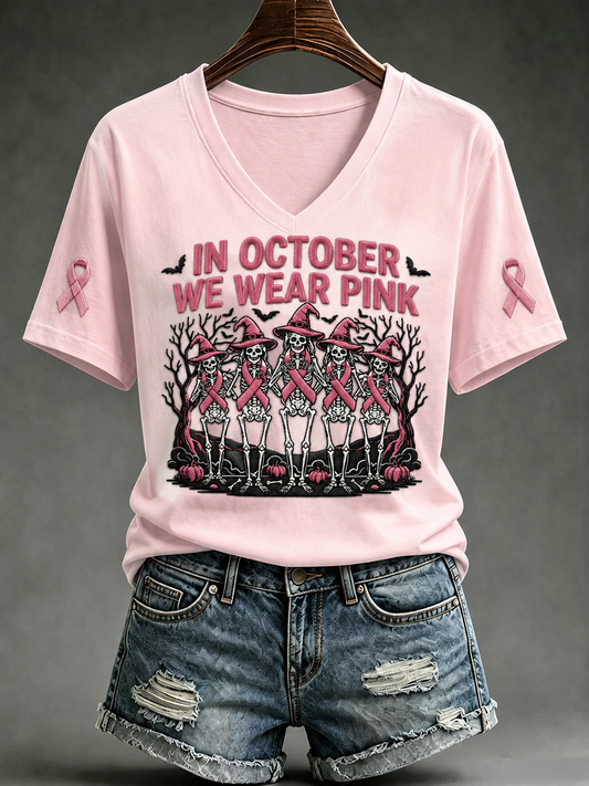 Women's In October We Wear Pink Short-sleeved T-shirt