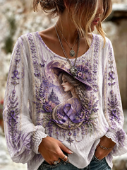 Women's Alzheimer's Awareness Cotton-Linen Shirt