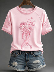 Women's Breast Cancer Prevention and Awareness Casual T-shirt