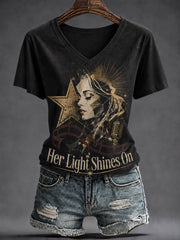 Women's Her Lifht Shines On Short-sleeved T-shirt